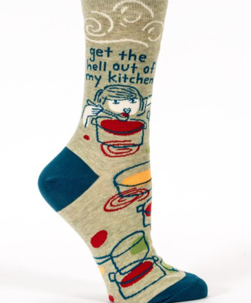 Blue Q Get The Hell Out Women's Crew Socks