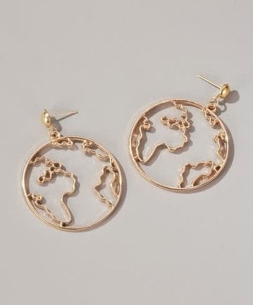 Ida Red Golden Globe Earrings
