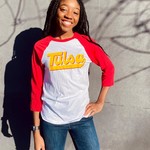 Ida Red Tulsa Baseball Script Raglan