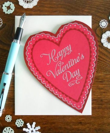 a. favorite design Heart Shaped Valentine Card