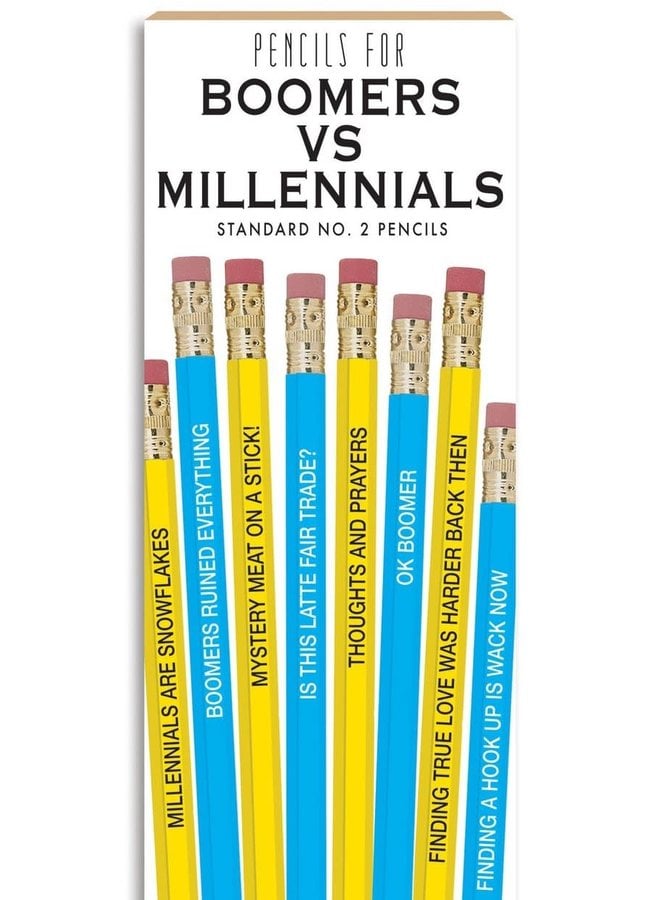 Boomers vs Millennials Pencils