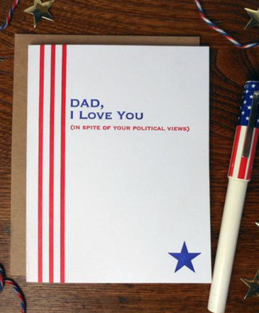 a. favorite design Dad Political Views Card