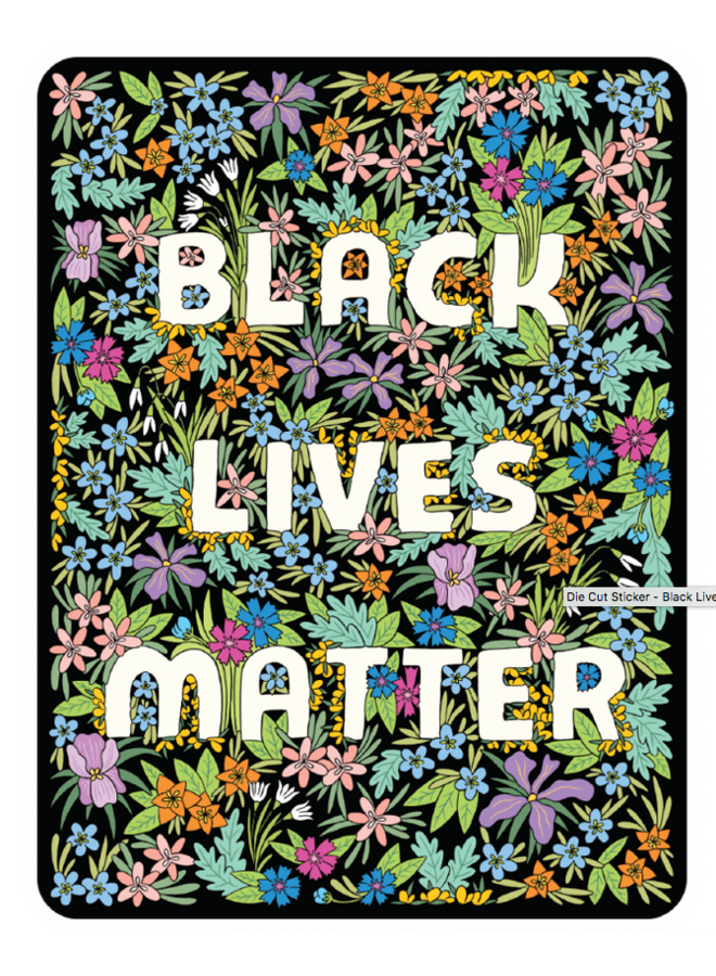 Black Lives Matter Sticker - Floral