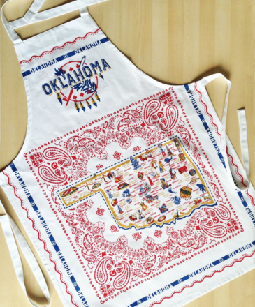 One Hundred 80 Degrees Oklahoma Fabric Apron