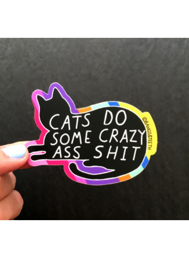 Crazy Ass Cat Sticker