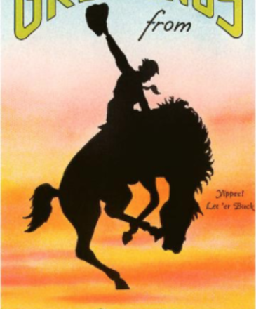 Found Image Press Greetings from Oklahoma Yippee! Cowboy Postcard