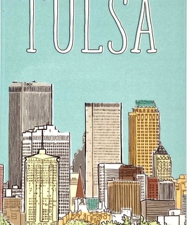 Ida Red Tulsa Skyline Coloring Book Magnet