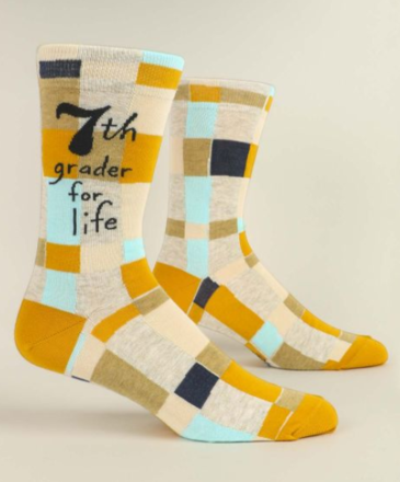 Blue Q 7th Grader For Life Men's Socks