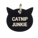 About Face Catnip Junkie Cat Tag