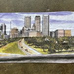 Tulsa In Ink Tulsa Skyline Towel - Tulsa In Ink