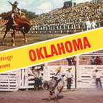 Found Image Press Greetings from Oklahoma Rodeo Views Magnet