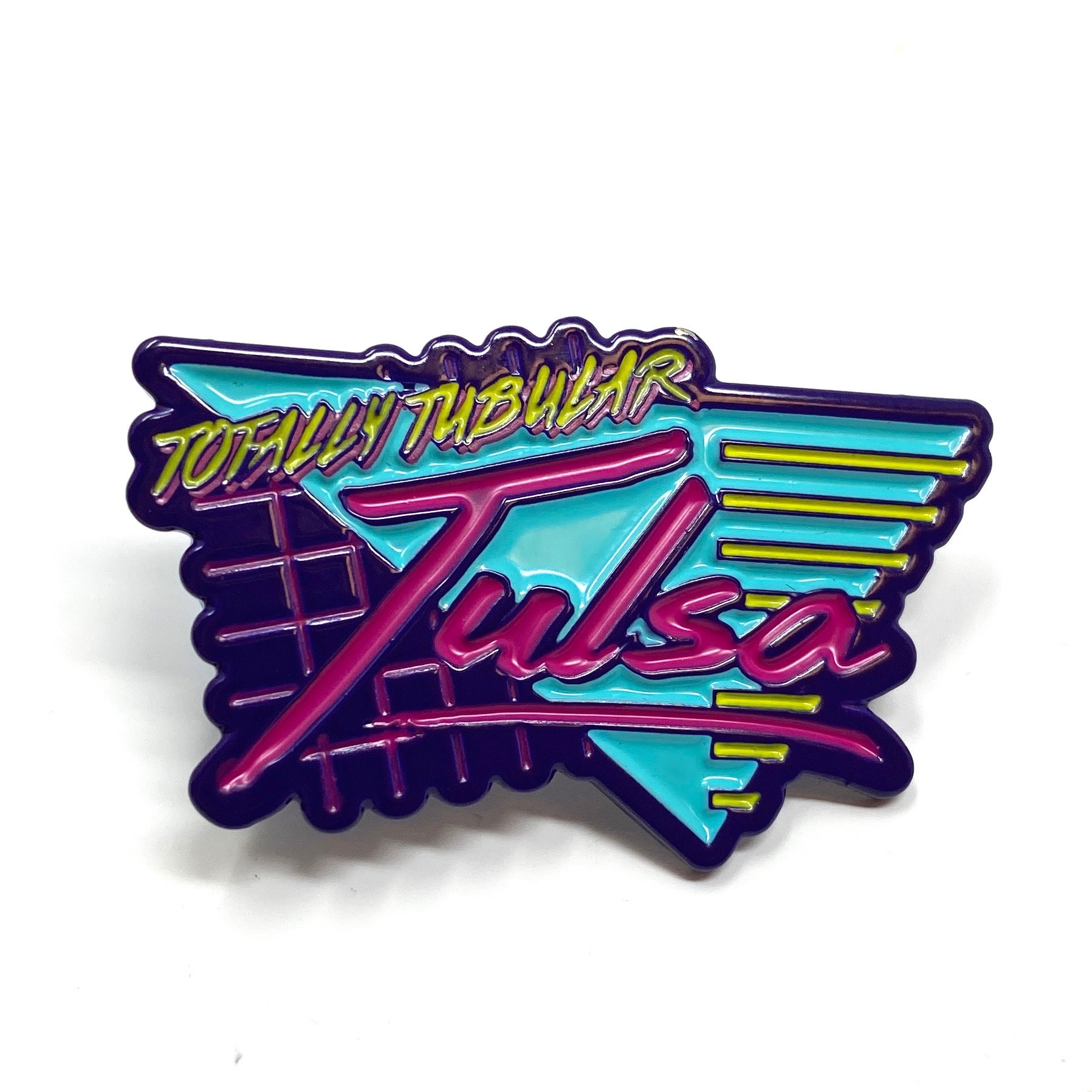 Ida Red Totally Tubular Tulsa Enamel Pin