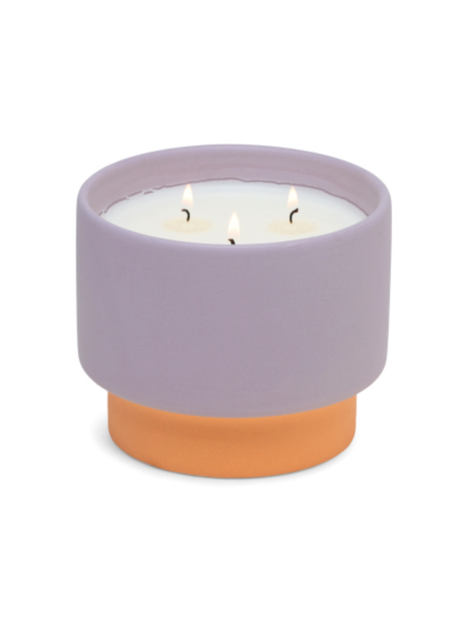 Color Block 16 oz Purple /Orange Ceramic-Violet & Vanilla