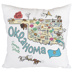 Fish Kiss Oklahoma Map Pillow