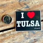 Steve Cluck I Love Tulsa Sticker- Rectangle