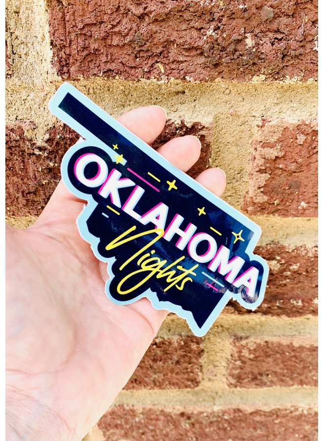 Oklahoma Nights 80s Sticker