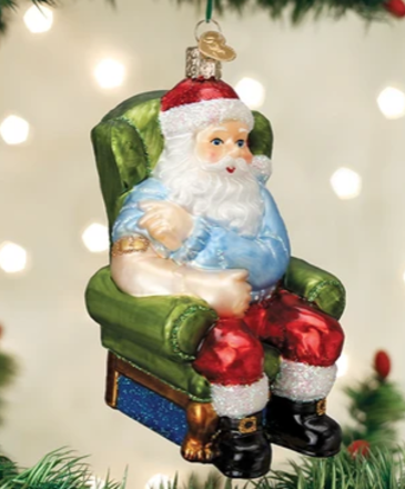Old World Christmas Santa Claus Covid Vaccinated Ornament
