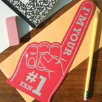 a. favorite design #1 Fan Foam Finger Card