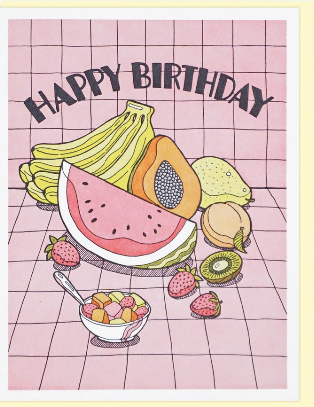 Lucky Horse Press Fresh Fruits Birthday Card