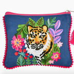 Karma Living Tiger Embroidery Pouch