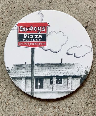 Tulsa In Ink Shakey's Pizza Parlor Coaster