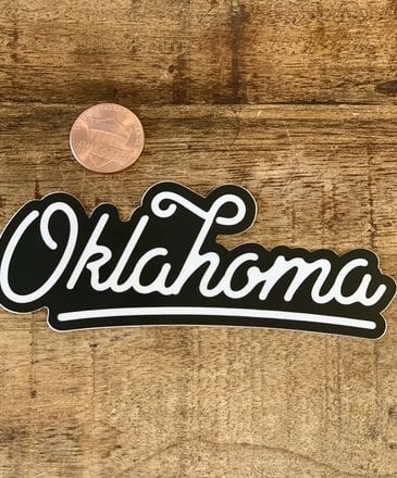 Ida Red Oklahoma Cut Script Sticker