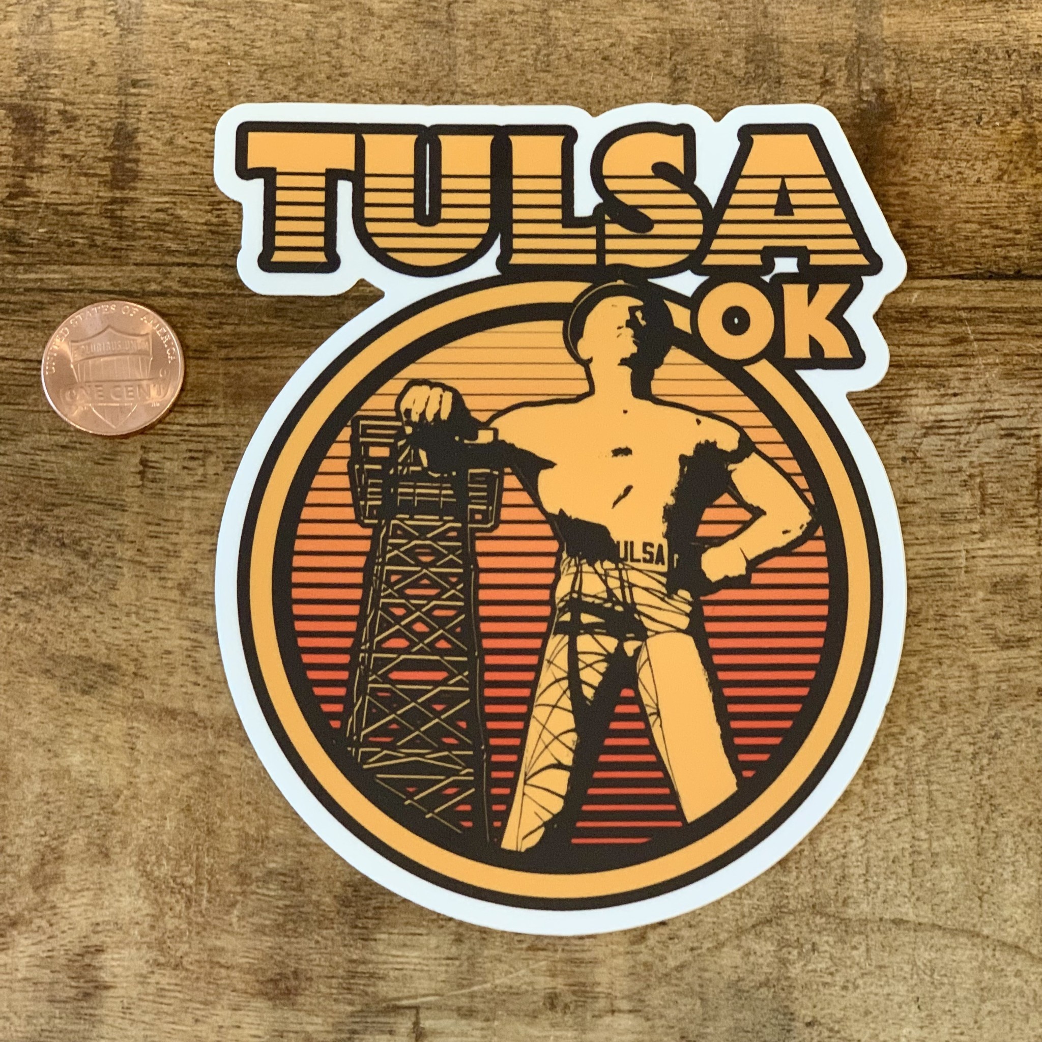 Ida Red Tulsa Driller Sticker on White