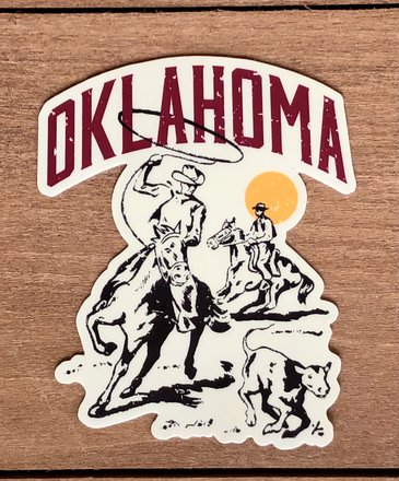 Ida Red Oklahoma Cowboy Roper Sticker