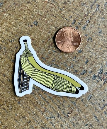 What's His Name Banana Slide Sticker