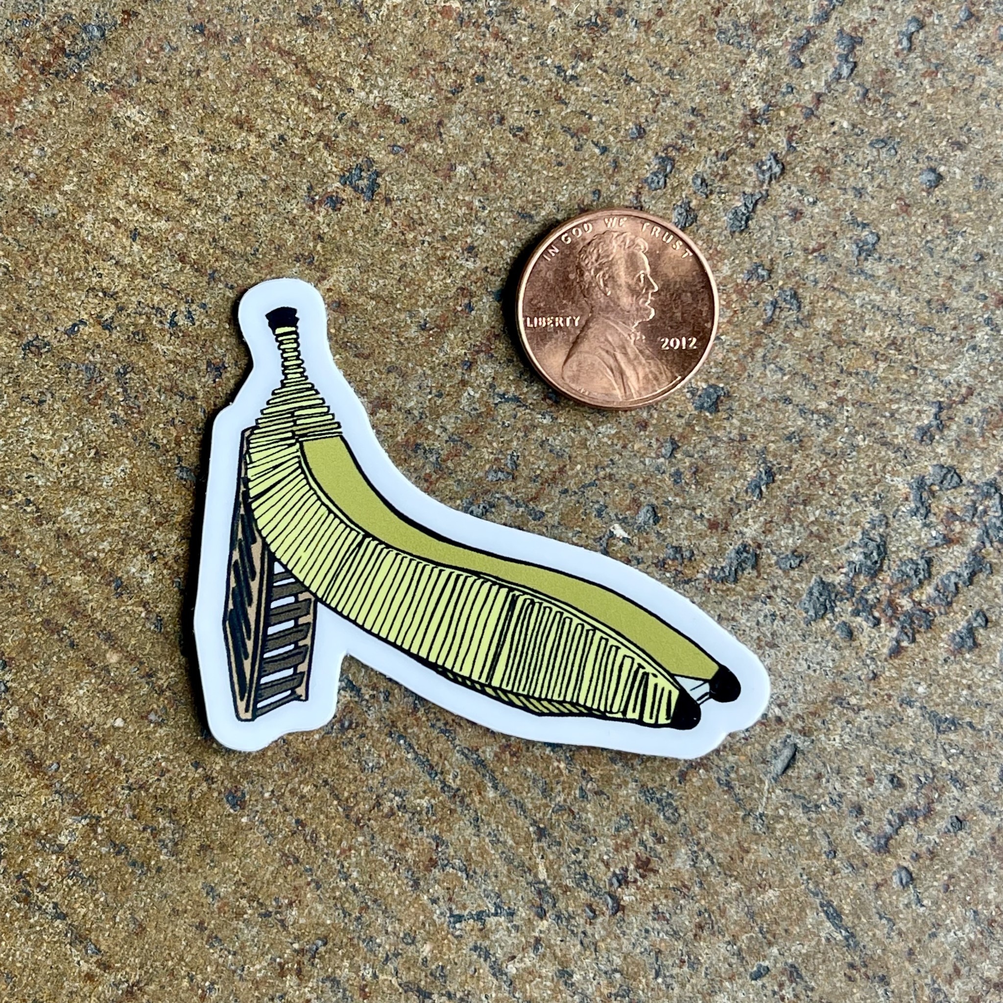 What's His Name Banana Slide Sticker