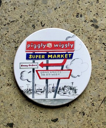 Tulsa In Ink Piggly Wiggly Coaster