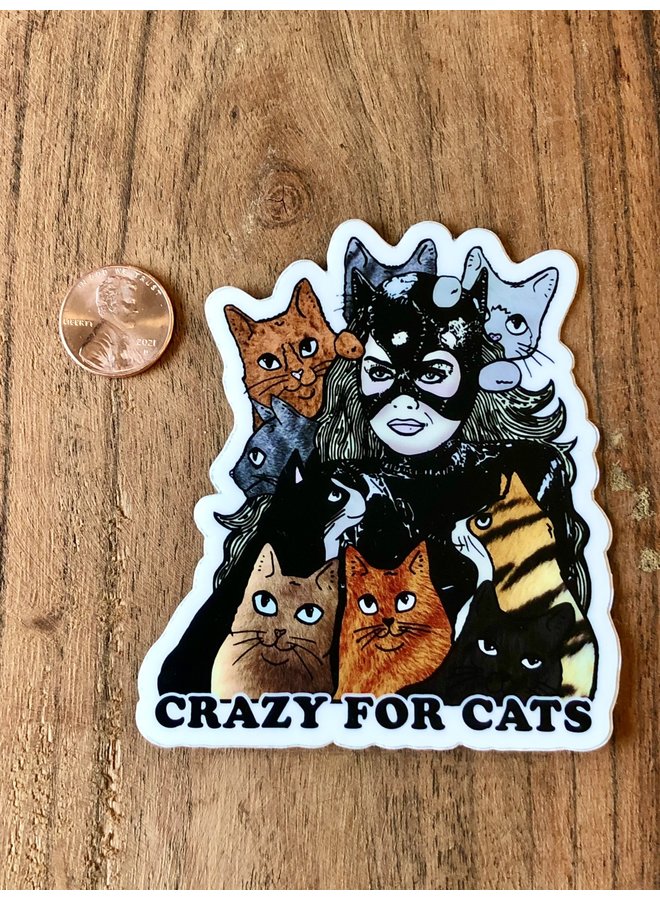 Crazy for Cats Sticker