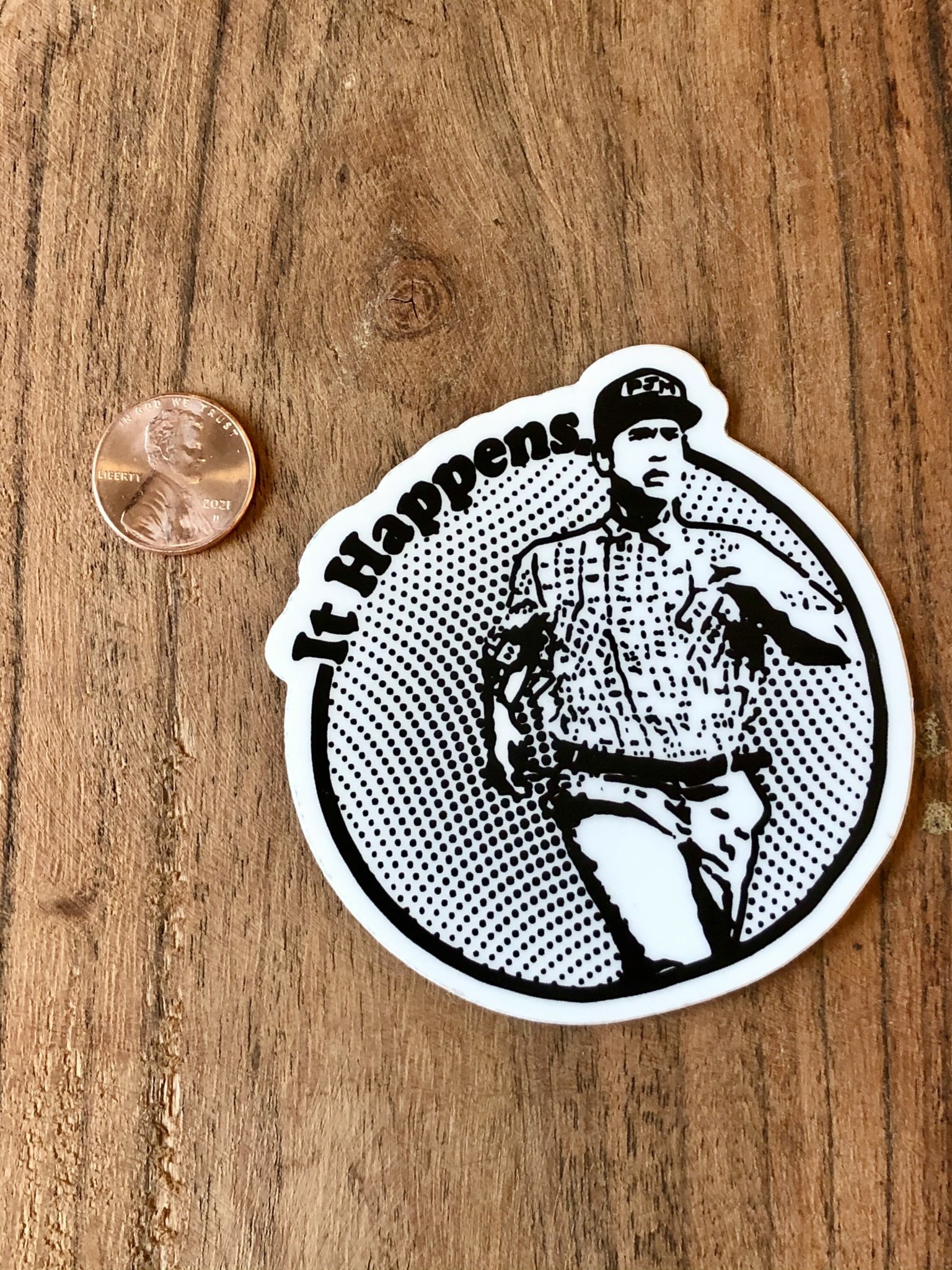 What's His Name Forrest Gump It Happens Sticker
