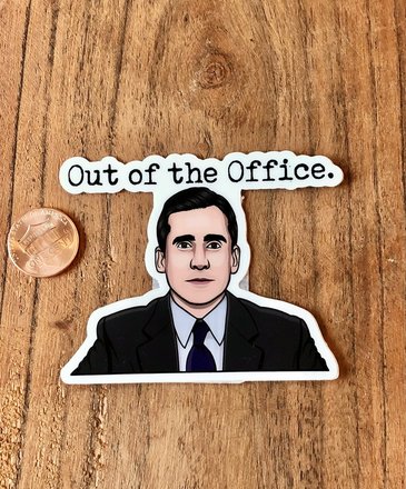 What's His Name Out of the Office Sticker