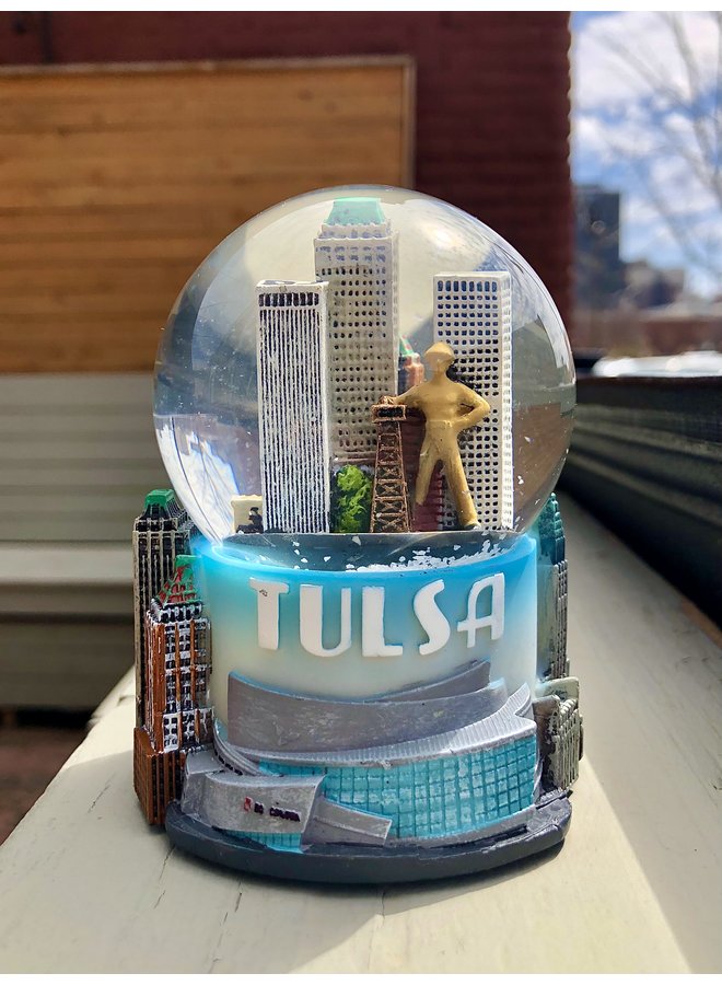 Large Tulsa Skyline Globe