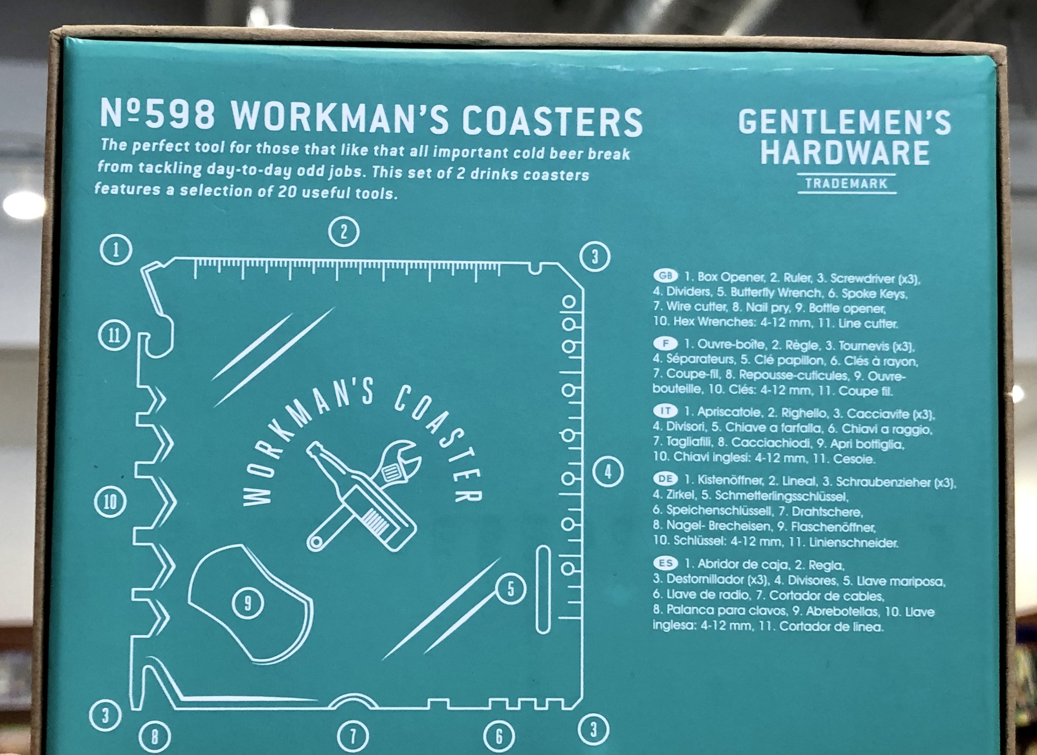 Gentlemen's Hardware Workman's Coaster Multi Tool Set of 2