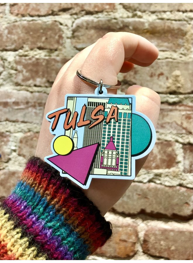 Tulsa 90s Rubber Keychain