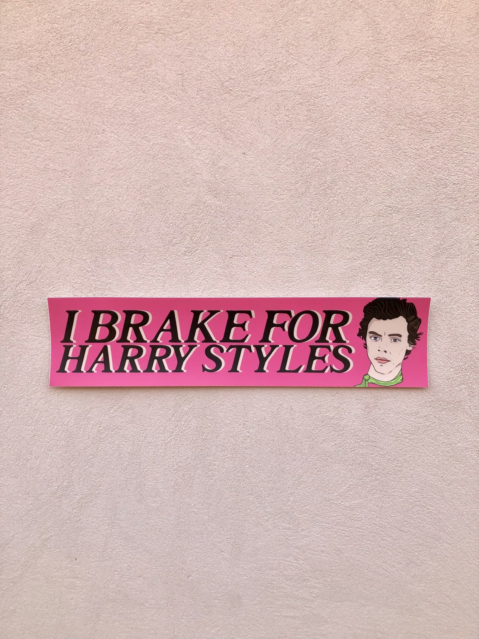 Bobbyk I Brake For Harry Styles Bumper Sticker