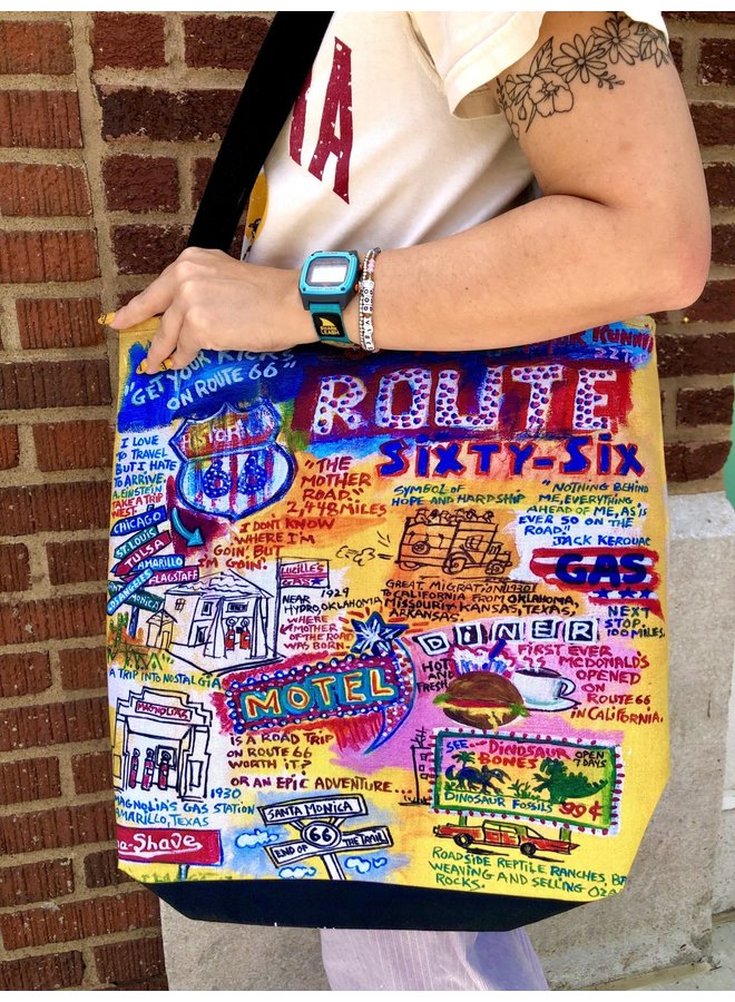 Route 66 Tote Bag - Chit Chat Art