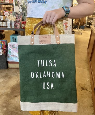Apolis Olive Green Tulsa City Market Bag