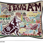CatStudio Texas A&M University Hand Embroidered Pillow