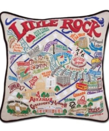 CatStudio Little Rock Hand Embroidered Pillow