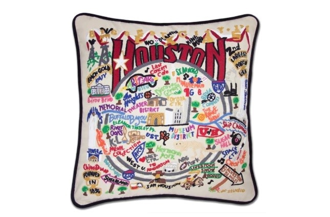 CatStudio Houston Hand Embroidered Pillow