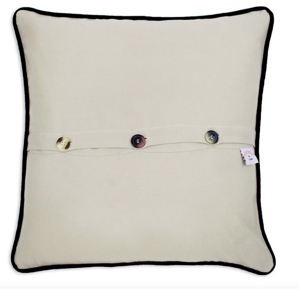 CatStudio Oklahoma City Hand Embroidered Pillow