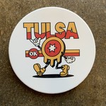 Ida Red Tulsa Flag Strut Coaster