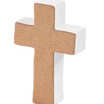 Mud Pie White Terracotta Cross