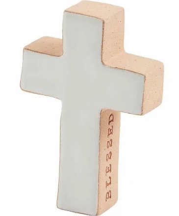 Mud Pie Blessed Terracotta Cross