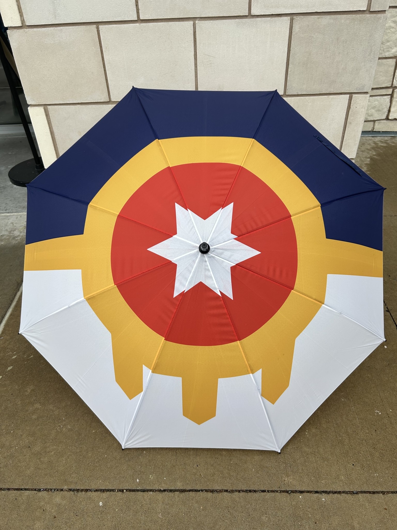 Ida Red Tulsa Flag Umbrella