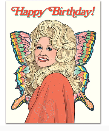 The Found Dolly 70's Butterfly Birthday Card