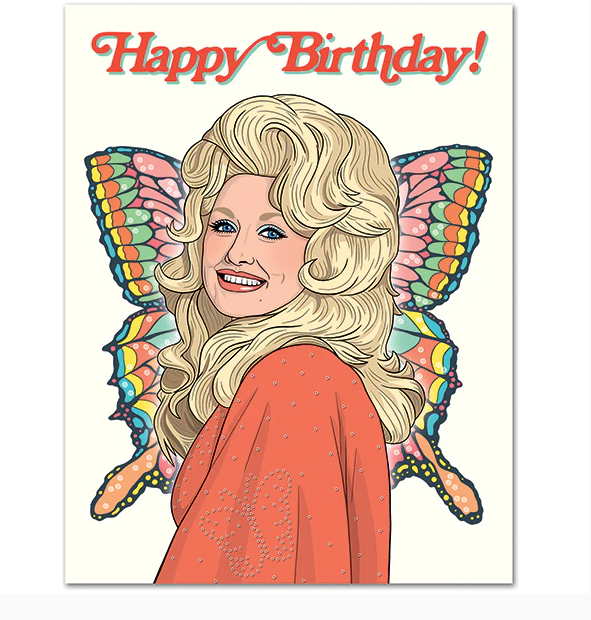 The Found Dolly 70's Butterfly Birthday Card